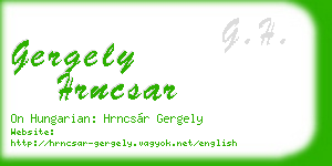 gergely hrncsar business card